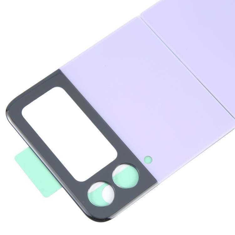 For Samsung Galaxy Z Flip4 SM-F721B Battery Back Cover with Camera Lens Cover(Purple)