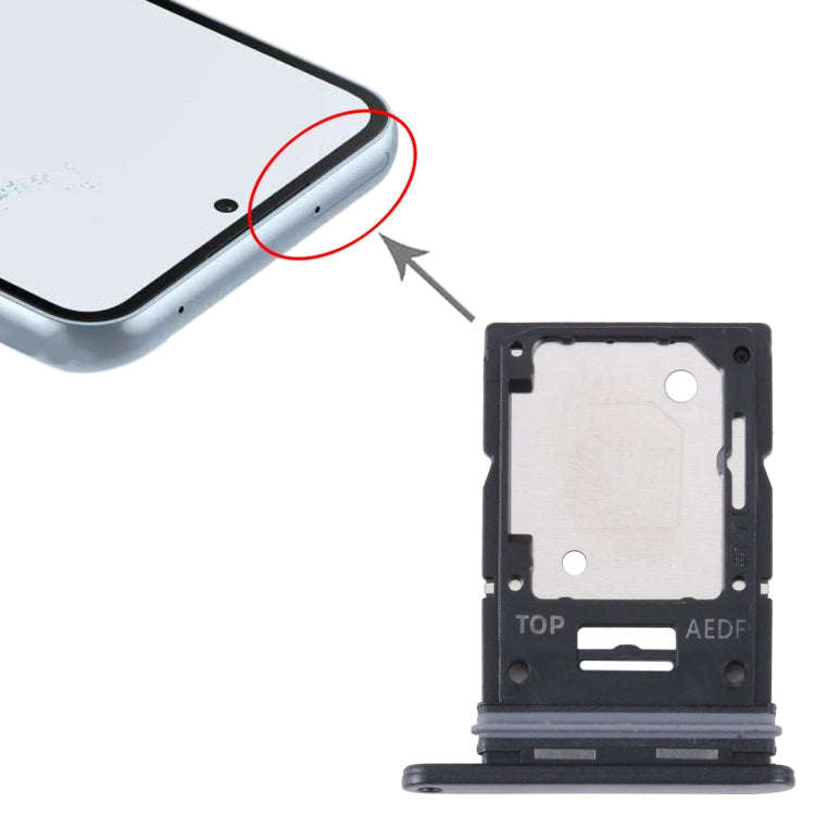 For Samsung Galaxy A54 SM-A546 Original SIM Card Tray + Micro SD Card Tray (Black)