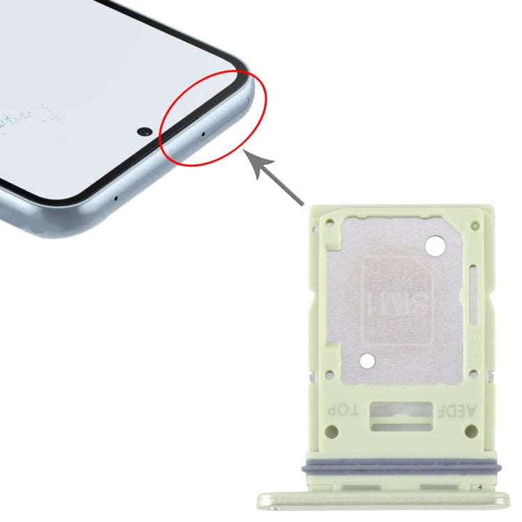 For Samsung Galaxy A54 SM-A546 Original SIM Card Tray + Micro SD Card Tray (Green)