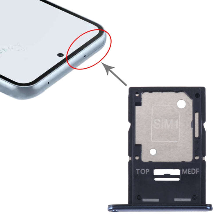 For Samsung Galaxy A54 SM-A546 Original SIM Card Tray + Micro SD Card Tray (Blue)