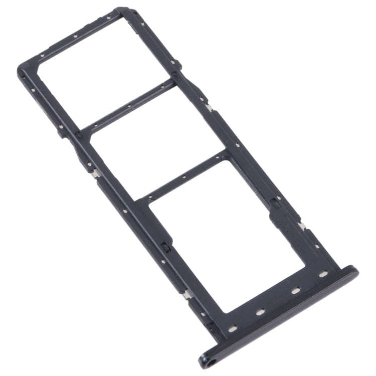 For Samsung Galaxy M04 SM-M045F Original SIM Card Tray + SIM Card Tray + Micro SD Card Tray (Black)