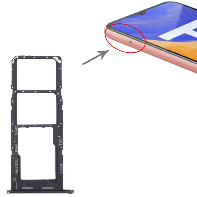 For Samsung Galaxy F14 5G Original SIM Card Tray + SIM Card Tray + Micro SD Card Tray (Black)