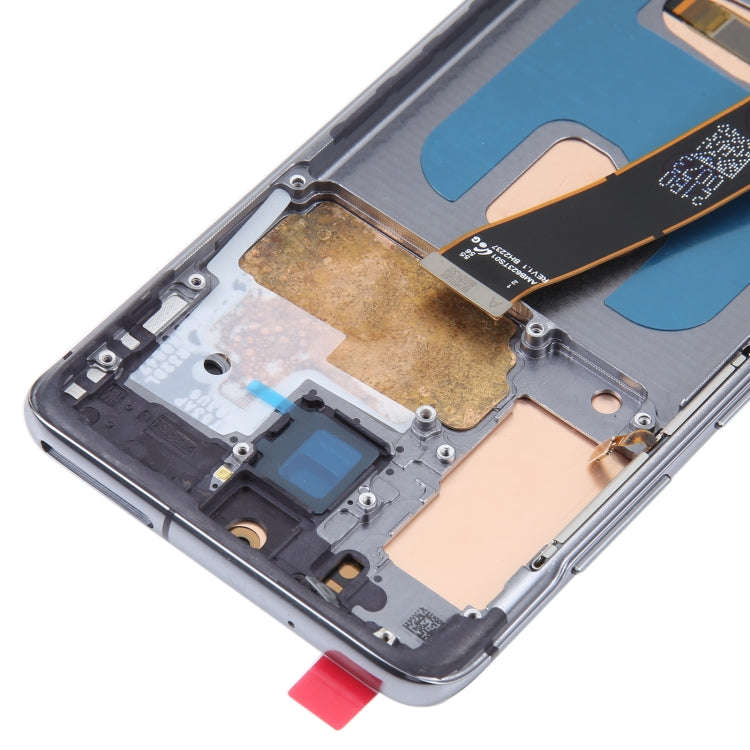 OLED Material LCD Screen for Samsung Galaxy S20 SM-G980 Digitizer Full Assembly With Frame(Black)