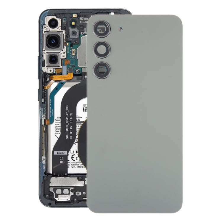 For Samsung Galaxy S23+ SM-S916B OEM Glass Battery Back Cover with Camera Lens Cover(Green)