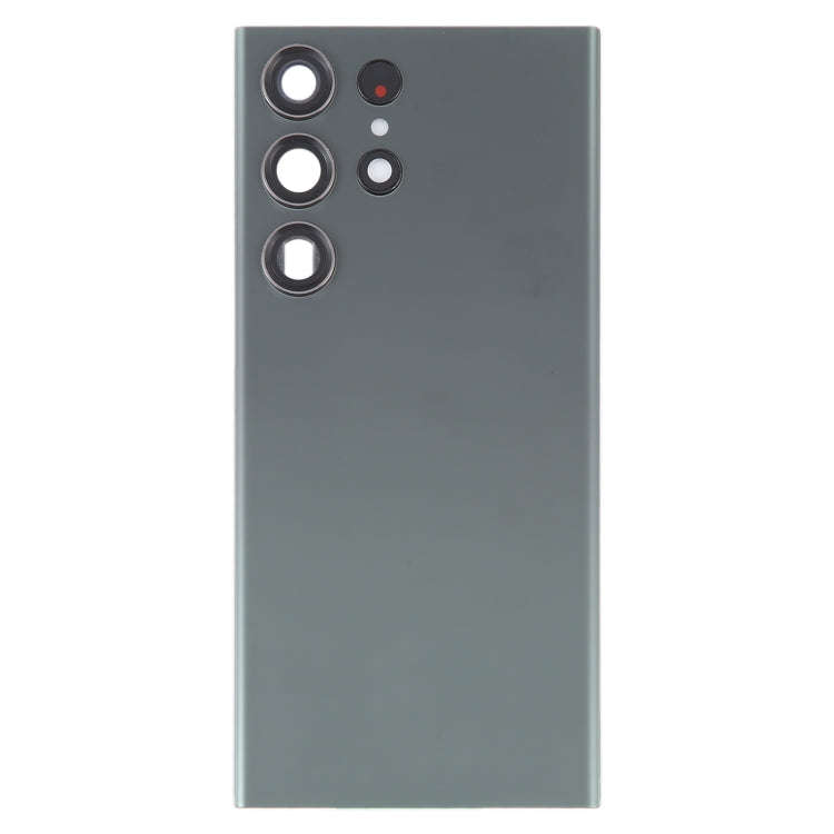 For Samsung Galaxy S23 Ultra SM-S918 Glass Battery Back Cover with Camera Lens Cover(Green)
