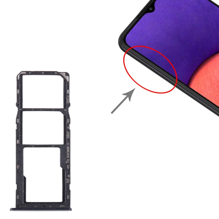 For Samsung Galaxy A22 5G SM-A226B Original SIM Card Tray + SIM Card Tray + Micro SD Card Tray (B...