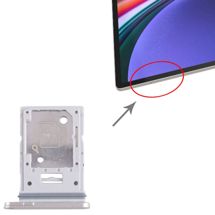 For Samsung Galaxy Tab S9 SIM + Micro SD Card Tray(Beige)