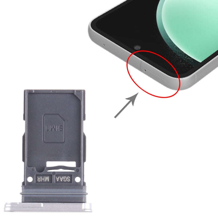 For Samsung Galaxy S23 FE SM-S711B Original SIM Card Tray (Silver)