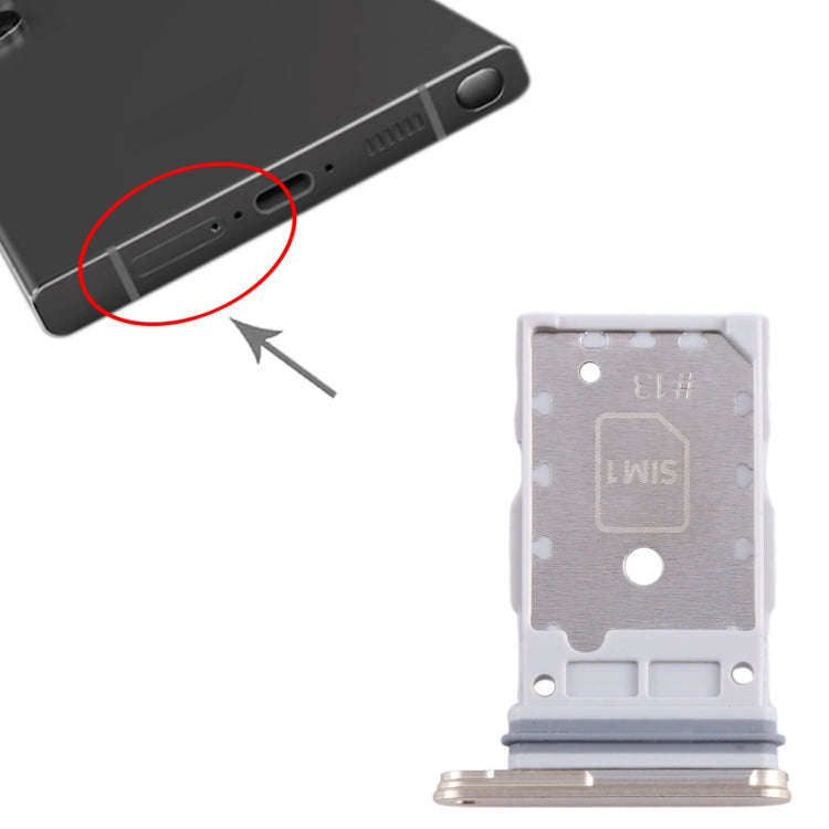 For Samsung Galaxy S24 / S24+ 5G Original  SIM + SIM Card Tray (Gold)