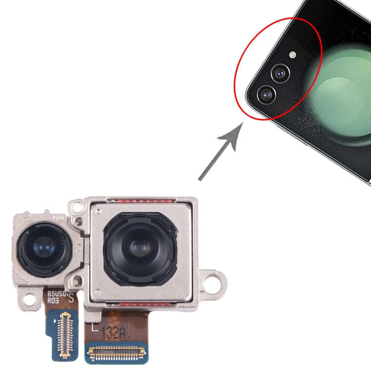 For Samsung Galaxy Z Flip5 SM-F731B Original Camera Set (Wide + Back Camera)