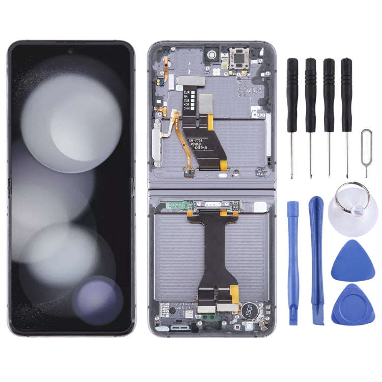 For Samsung Galaxy Z Flip5 SM-F731 Original LCD Screen Digitizer Full Assembly with Frame (Black)