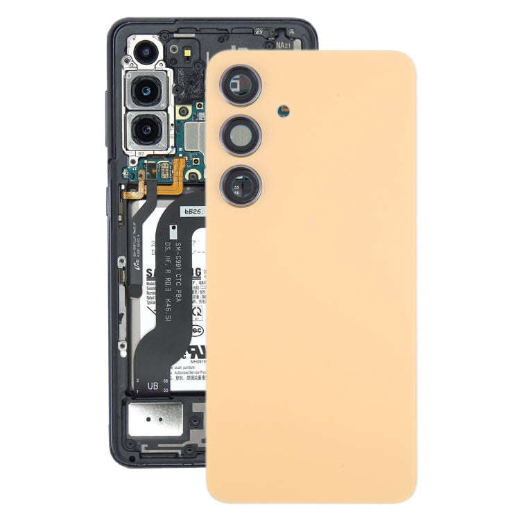 For Samsung Galaxy S24 SM-S921B OEM Battery Back Cover with Camera Lens Cover(Yellow)