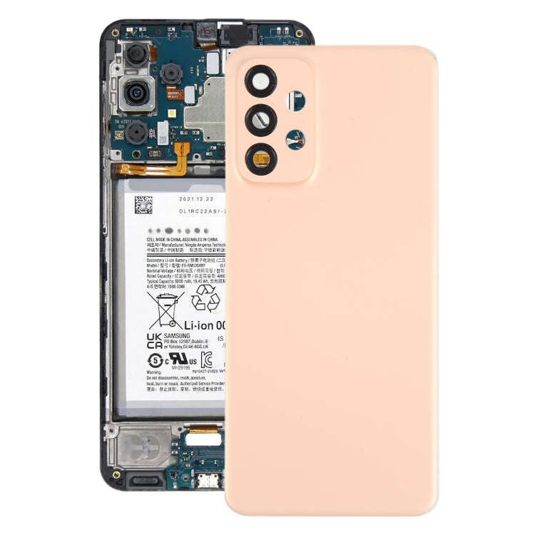For Samsung Galaxy A23 4G SM-A235F Original Battery Back Cover with Camera Lens Cover(Pink)