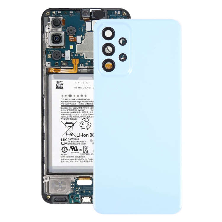 For Samsung Galaxy A23 4G SM-A235F Original Battery Back Cover with Camera Lens Cover(Blue)