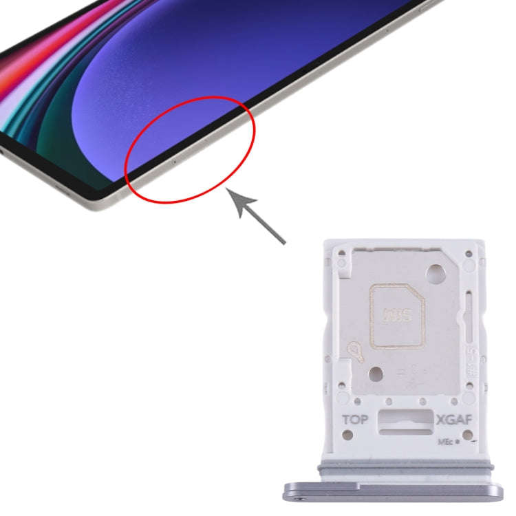 For Samsung Galaxy Tab S9 Ultra 5G SM-X916 Original SIM + Micro SD Card Tray (Grey)