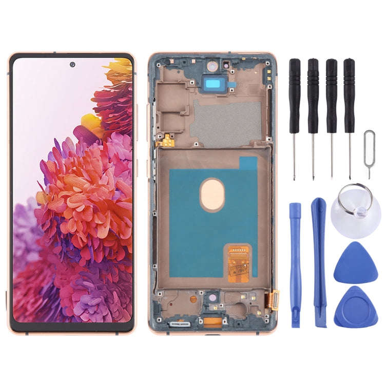 For Samsung Galaxy S20 FE SM-G780F 6.43 inch OLED LCD Screen Digitizer Full Assembly with Frame (...