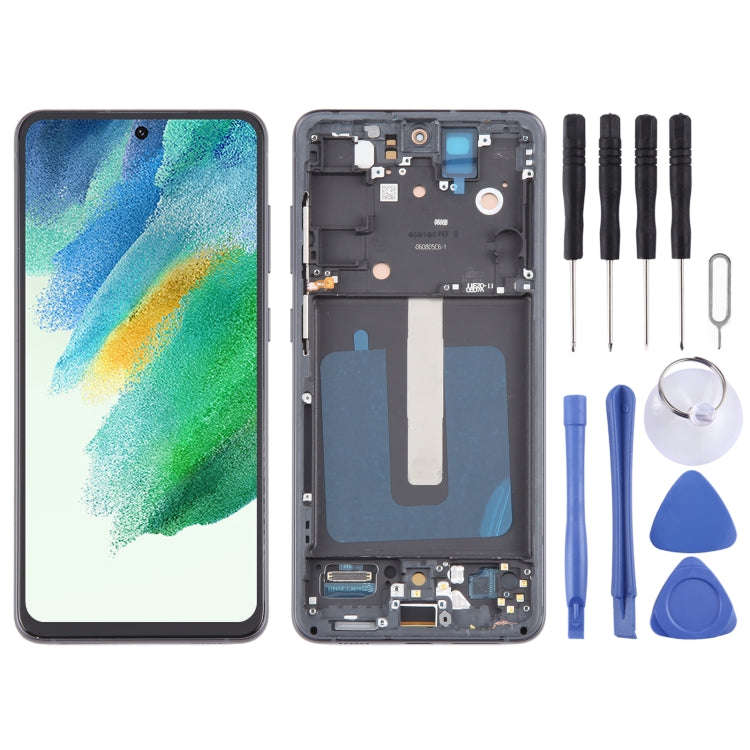 For Samsung Galaxy S21 FE 5G SM-G990B 6.43 inch EU Version OLED LCD Screen Digitizer Full Assembl...
