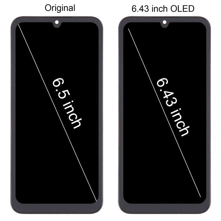 For Samsung Galaxy A25 SM-A256B 6.43 inch OLED LCD Screen Digitizer Full Assembly with Frame (Black)