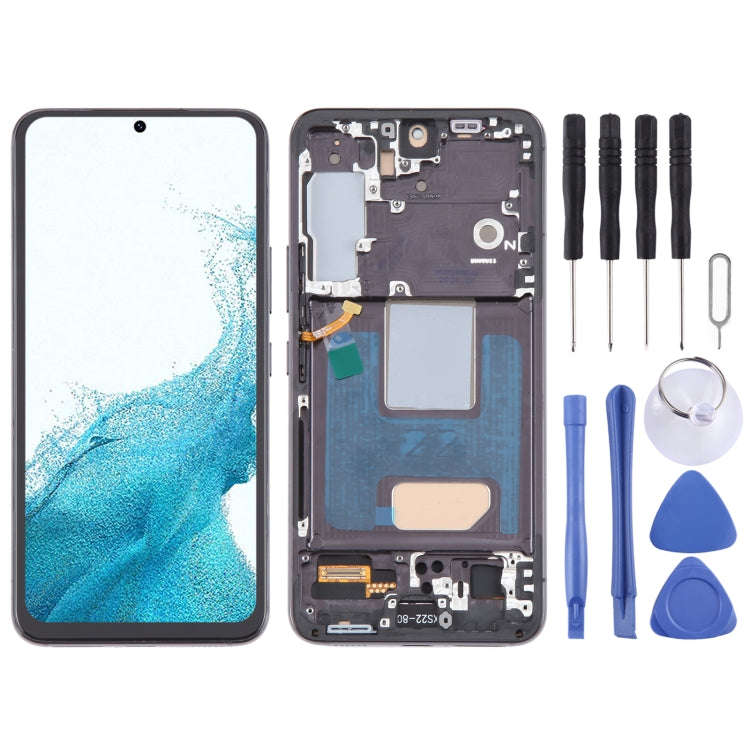 For Samsung Galaxy S22 5G SM-S901B EU Version TFT LCD Screen Digitizer Full Assembly with Frame (...