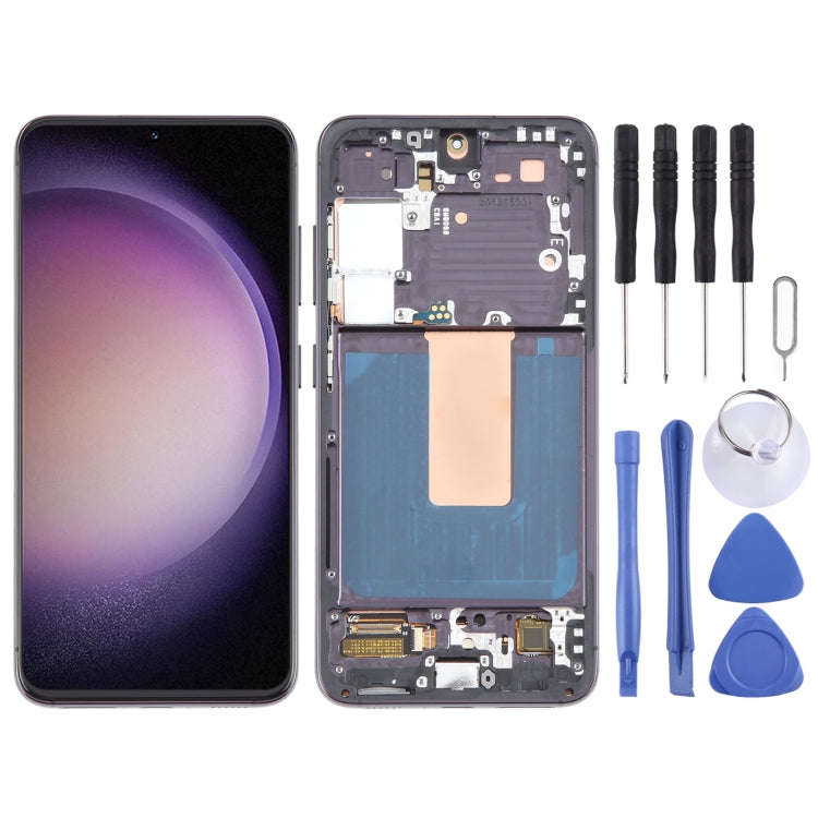 For Samsung Galaxy S23 SM-S911B 6.43 inch EU Version OLED LCD Screen Digitizer Full Assembly with...