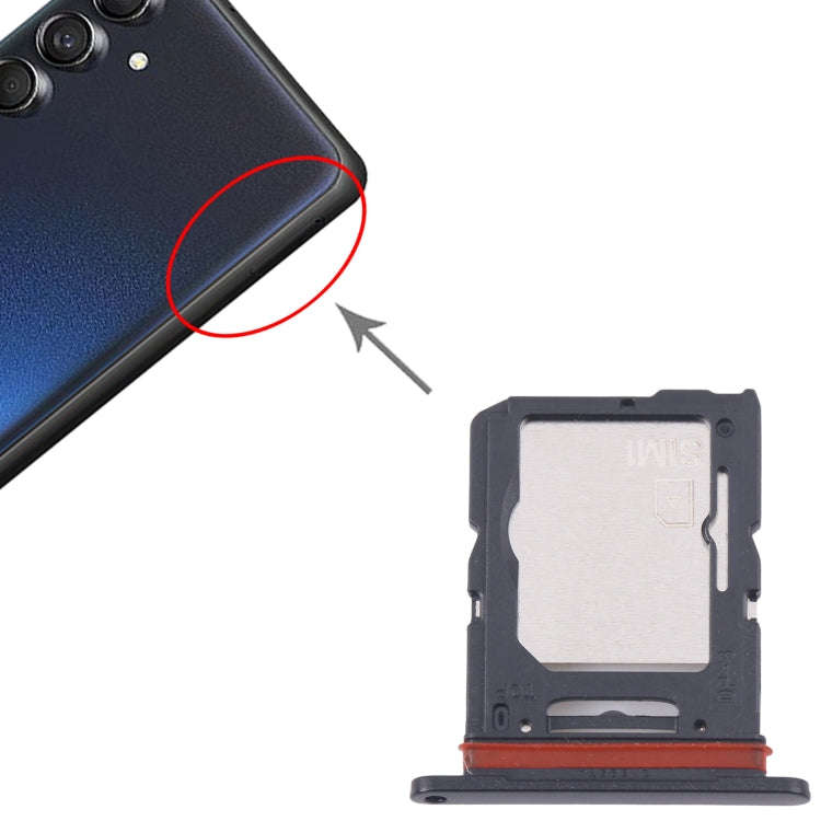 For Samsung Galaxy M55 SM-M556B Original SIM Card Tray + SIM Card Tray / Micro SD Card Tray (Black)