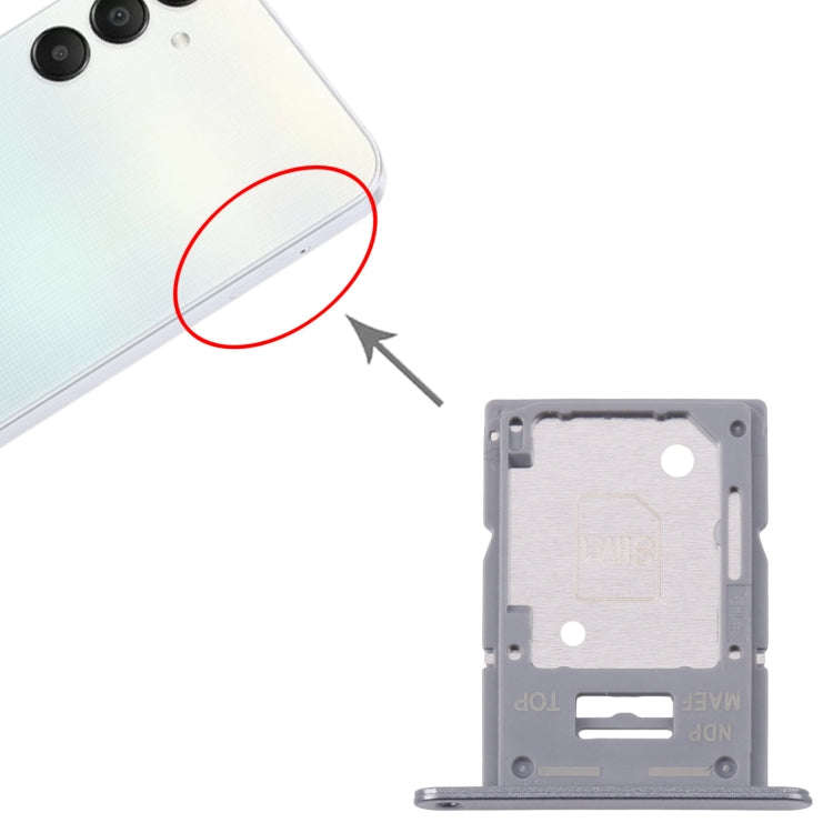 For Samsung Galaxy M15 SM-M156B Original SIM Card Tray + SIM Card Tray / Micro SD Card Tray (Grey)