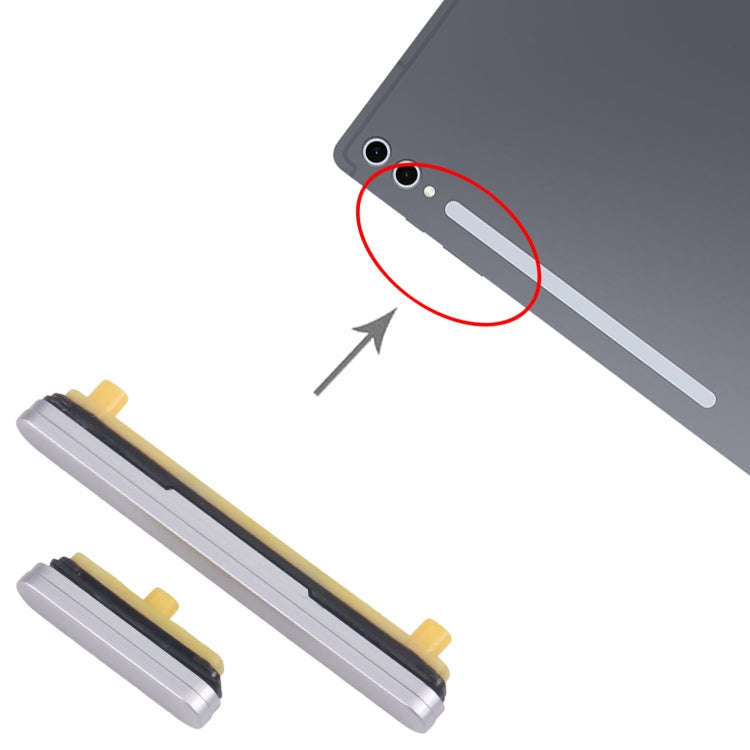 For Samsung Galaxy Tab S10+ SM-X820/X826 Original Power Button and Volume Control Button (Silver)