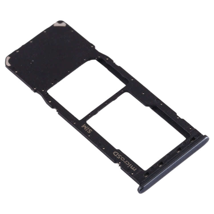 For Galaxy A20 A30 A50 SIM Card Tray + Micro SD Card Tray (Black)