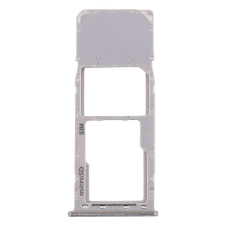 For Galaxy A20 A30 A50 SIM Card Tray + Micro SD Card Tray (Silver)