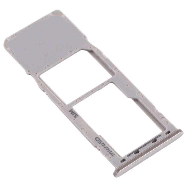 For Galaxy A20 A30 A50 SIM Card Tray + Micro SD Card Tray (Silver)