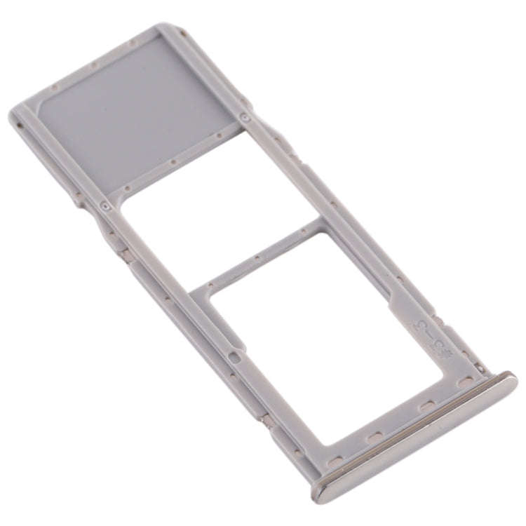 For Galaxy A20 A30 A50 SIM Card Tray + Micro SD Card Tray (Silver)