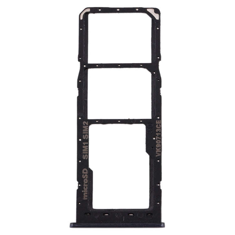 For Galaxy A10 SIM Card Tray + SIM Card Tray + Micro SD Card Tray (Black)