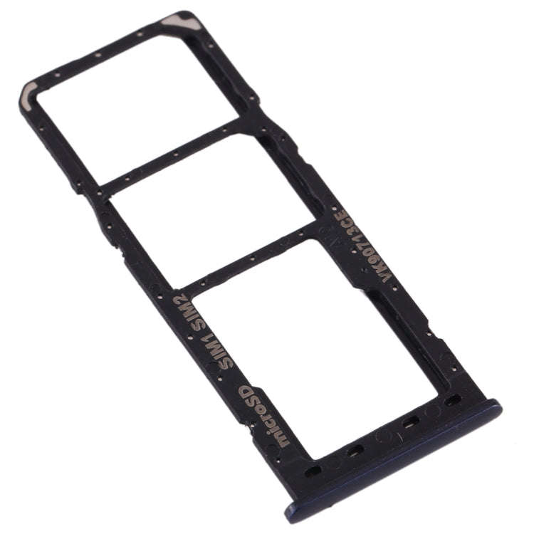 For Galaxy A10 SIM Card Tray + SIM Card Tray + Micro SD Card Tray (Black)