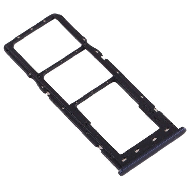For Galaxy A10 SIM Card Tray + SIM Card Tray + Micro SD Card Tray (Black)
