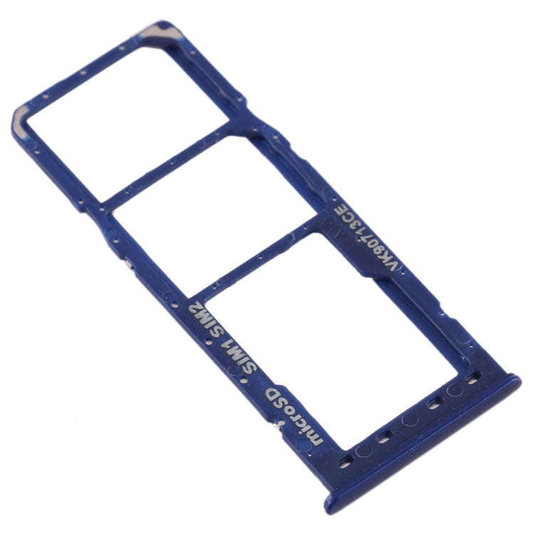 For Galaxy A10 SIM Card Tray + SIM Card Tray + Micro SD Card Tray (Blue)