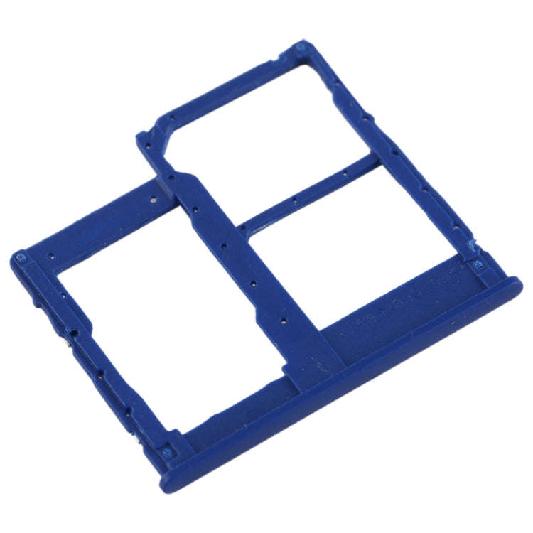 For Galaxy A40 SIM Card Tray + SIM Card Tray + Micro SD Card Tray (Blue)