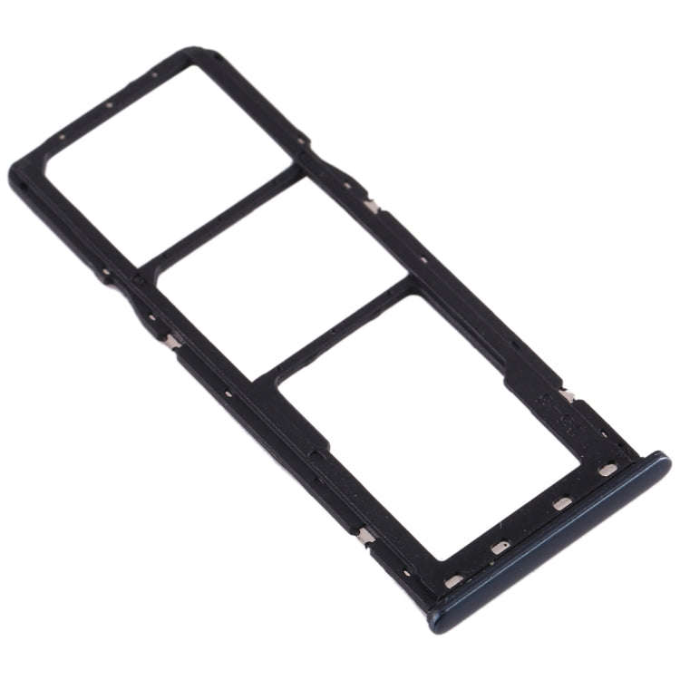 For Galaxy A20 A30 A50 SIM Card Tray + SIM Card Tray + Micro SD Card Tray (Black)