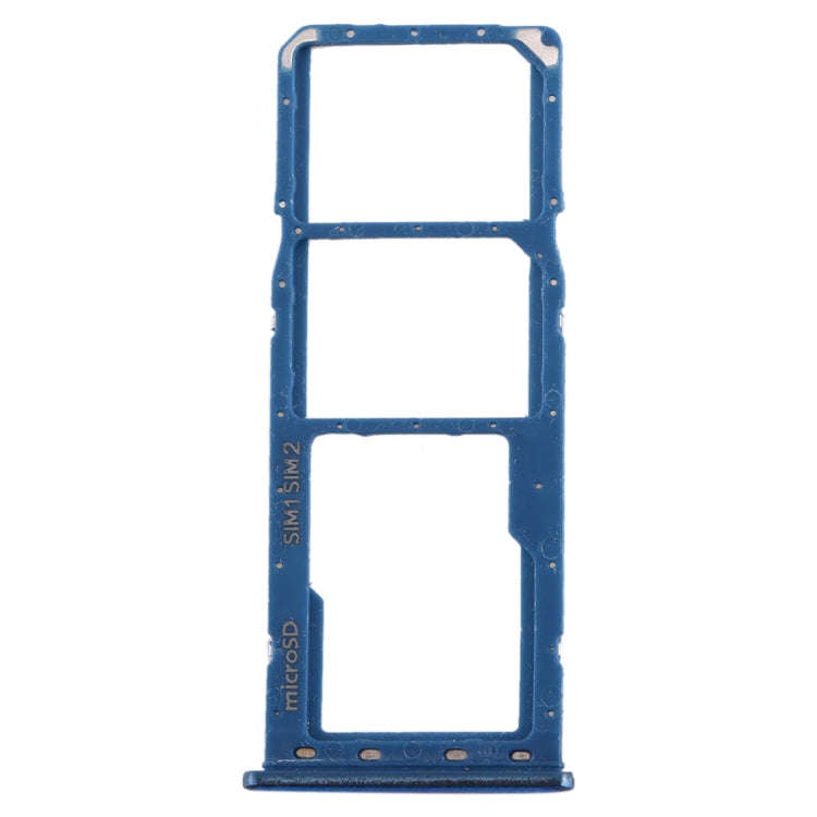 For Galaxy A20 A30 A50 SIM Card Tray + SIM Card Tray + Micro SD Card Tray (Blue)