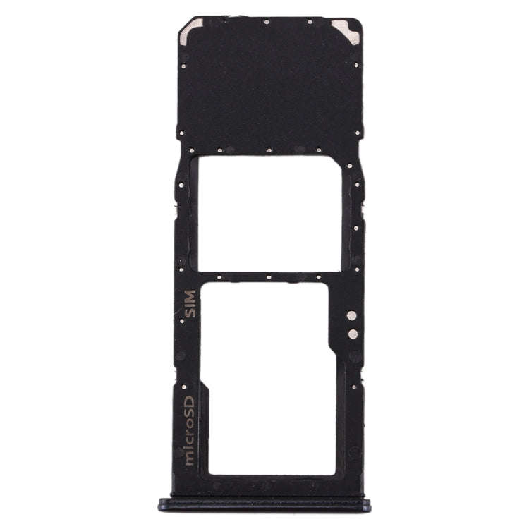 For Galaxy A70 SIM Card Tray + Micro SD Card Tray (Black)