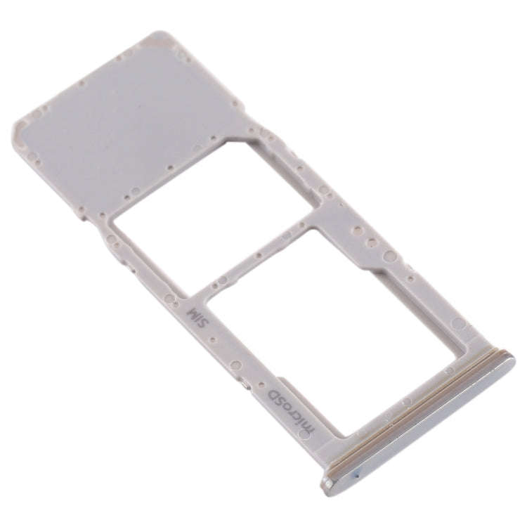 For Galaxy A70 SIM Card Tray + Micro SD Card Tray (Silver)