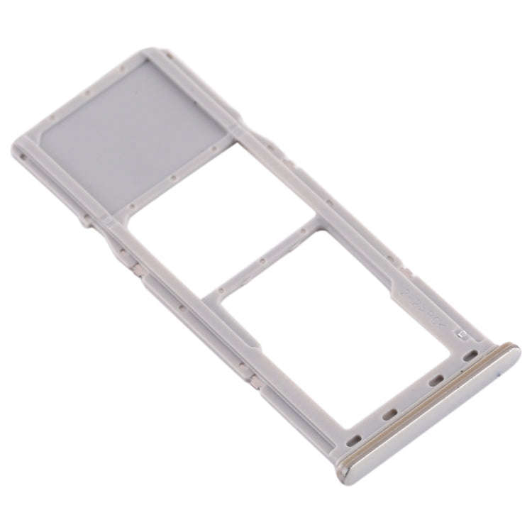 For Galaxy A70 SIM Card Tray + Micro SD Card Tray (Silver)