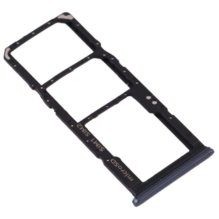 For Galaxy A70 SIM Card Tray + SIM Card Tray + Micro SD Card Tray (Black)