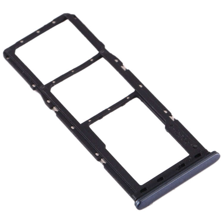 For Galaxy A70 SIM Card Tray + SIM Card Tray + Micro SD Card Tray (Black)