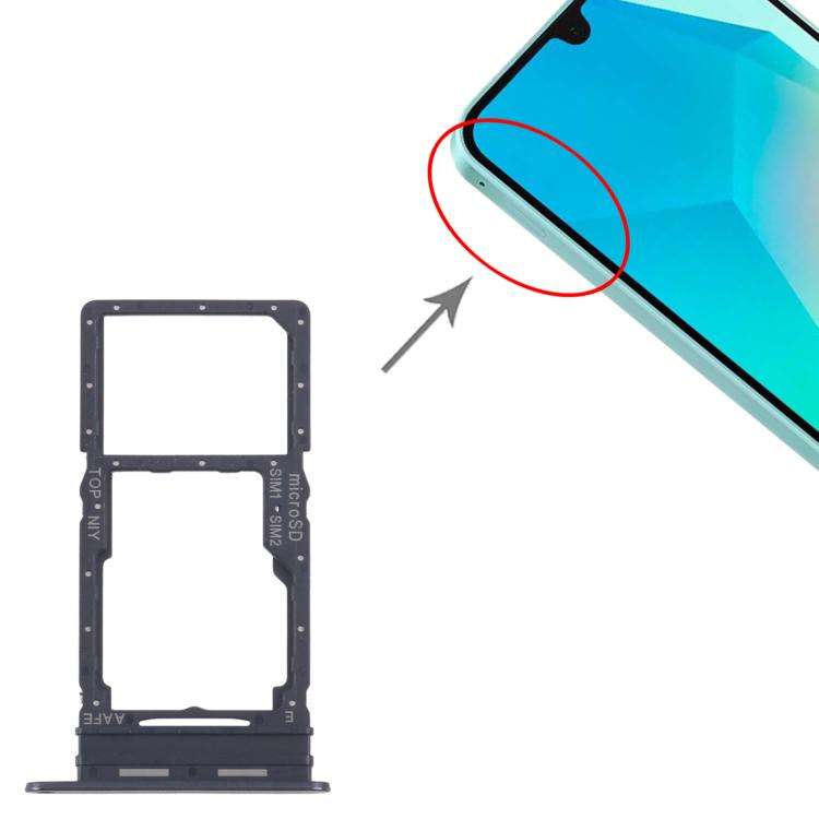 For Samsung Galaxy A16 SM-A165F Original SIM Card Tray + SIM / Micro SD Card Tray (Black)