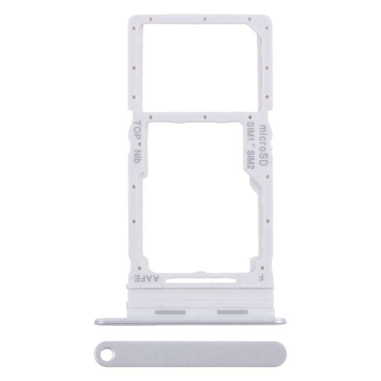 For Samsung Galaxy A16 SM-A165F Original SIM Card Tray + SIM / Micro SD Card Tray (Silver)