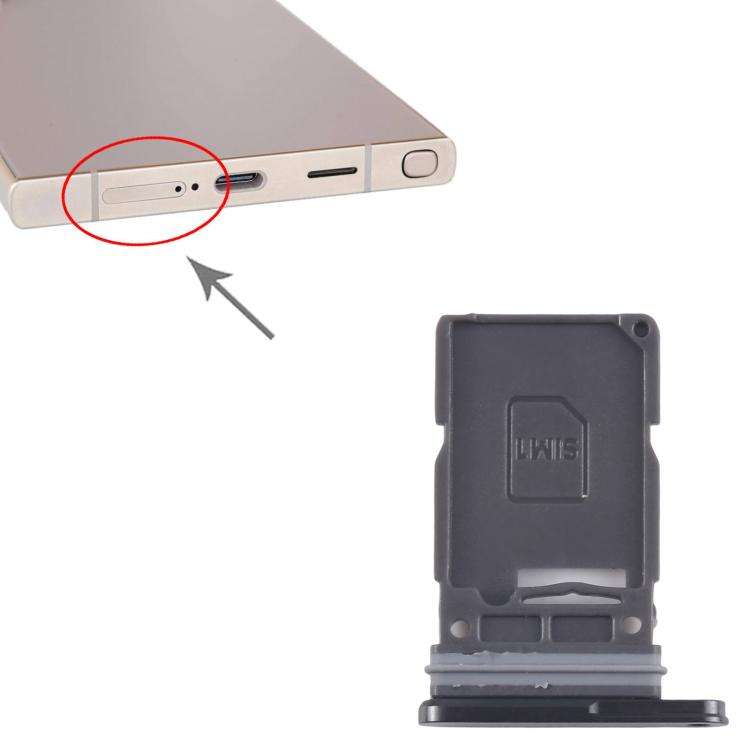 For Samsung Galaxy S25 Ultra SM-S938U US Version Original SIM Card Tray (Black)