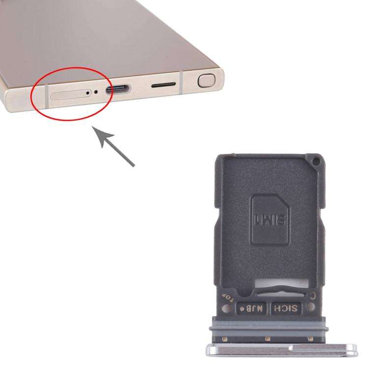 For Samsung Galaxy S25 Ultra SM-S938B Original SIM Card Tray (Silver)