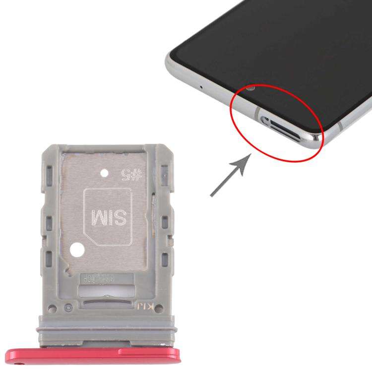 For Samsung Galaxy S20 FE SM-G780F Original SIM Card Tray (Red)