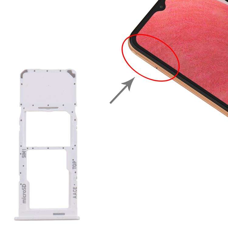 For Samsung Galaxy A13 SM-A135 Original SIM + Micro SD Card Tray (White)