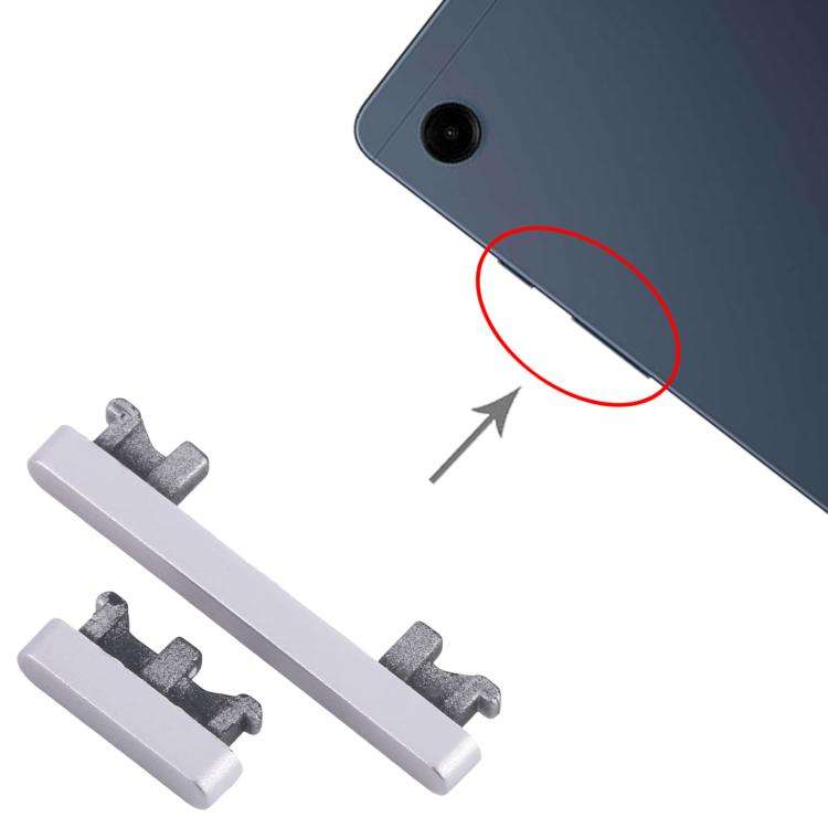 For Samsung Galaxy Tab A9 SM-X110/X115 Power Button and Volume Control Button (Silver)